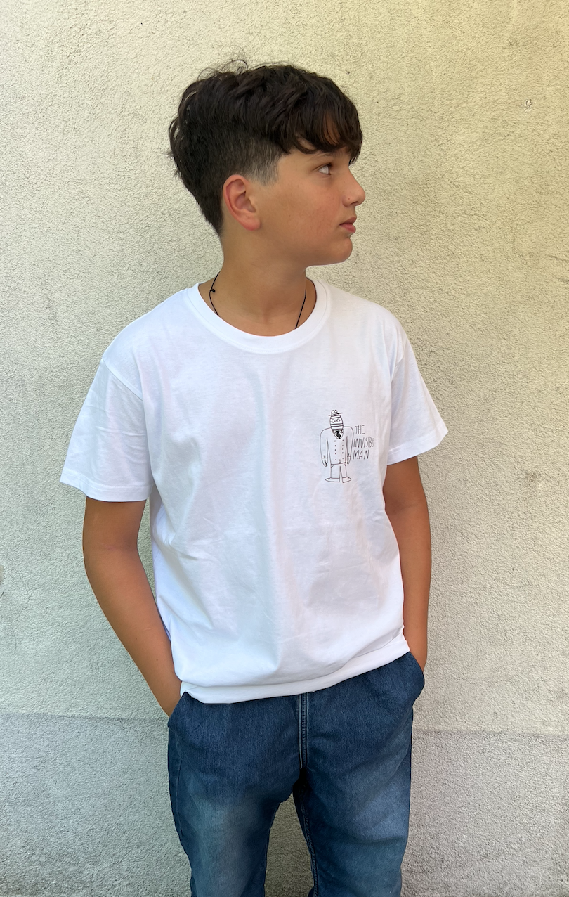 white t-shirt with print